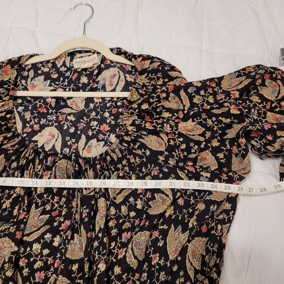 Ralph Lauren Denim & Supply RL boho black floral top size XL - Picture 7 of 9